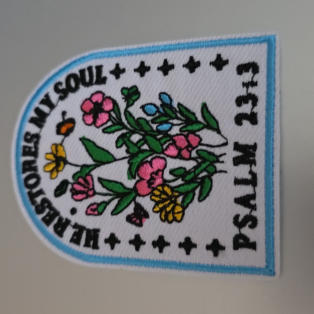 He Restored My Soul Iron On Patch